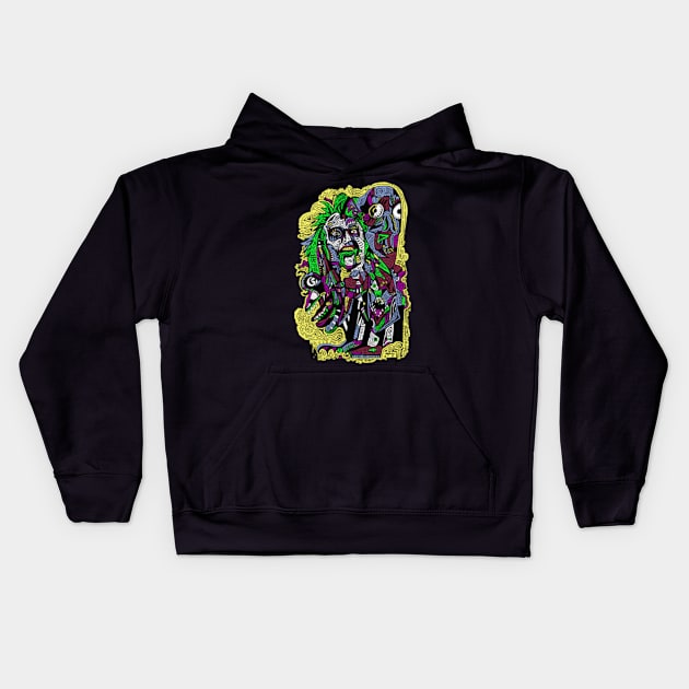 Beetlejuice, Beetlejuice, Beetlej-- Kids Hoodie by nickpolowy